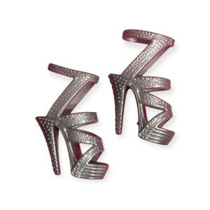 Barbie | Silver Bedazzled Heels | Fashion Doll Shoes Sandals Party Dress Up Play